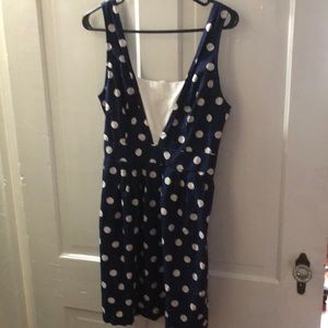 Blue polka dot dress